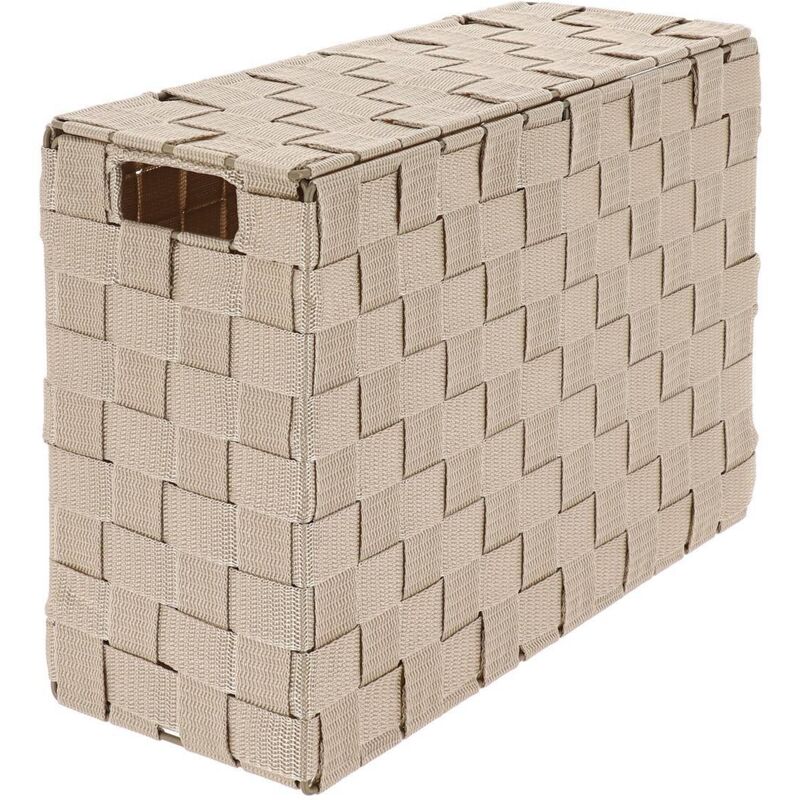 Boîte de rangement pour papier toilette - Panier à rouleaux de papier toilette pour salle de bain - Organisateur pliable en tissu - Bricolage