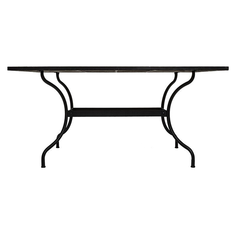 ATMOSPHERA Tavolo Da Pranzo Kipos Rettangolare In Mosaico Nero - Dimensioni L160 X P90 X H74,5 Cm