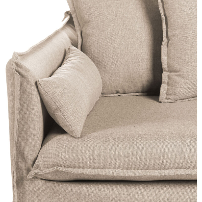 Canapé Lin Odilon 3 Places – 210 Cm – Beige – Paris Prix (Neuf)