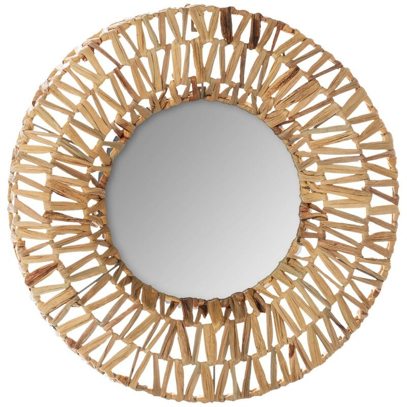 Miroir tressé fibre naturelle D45cm - Atmosphera créateur d'intérieur