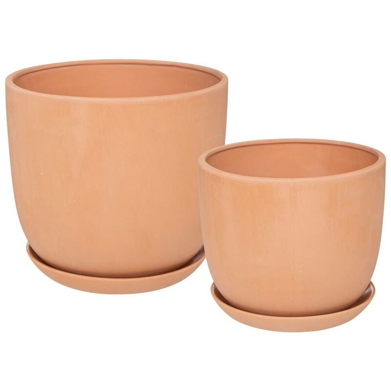 Set de 2 pots Cosy rose terracotta - Atmosphera créateur d'intérieur