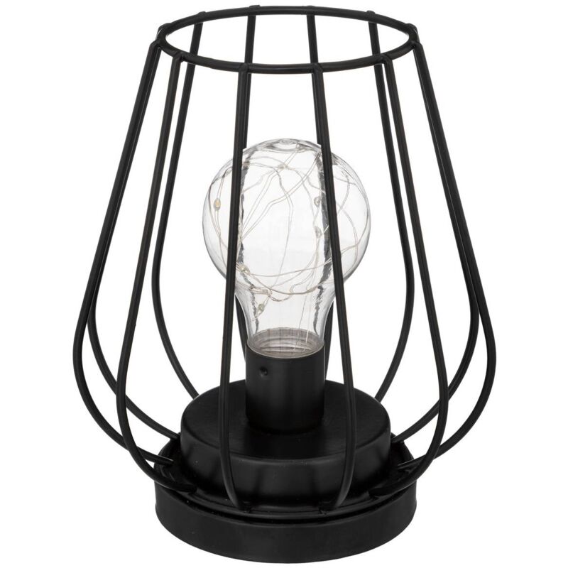 Lampe Madi m tal noir H17cm Atmosphera cr ateur d int rieur