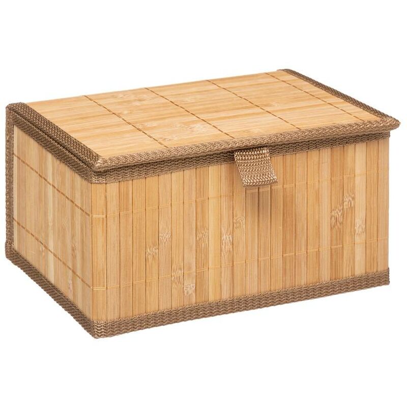 Set de 3 boîtes de rangement avec couvercles en bambou, boîtes de rangement  en
