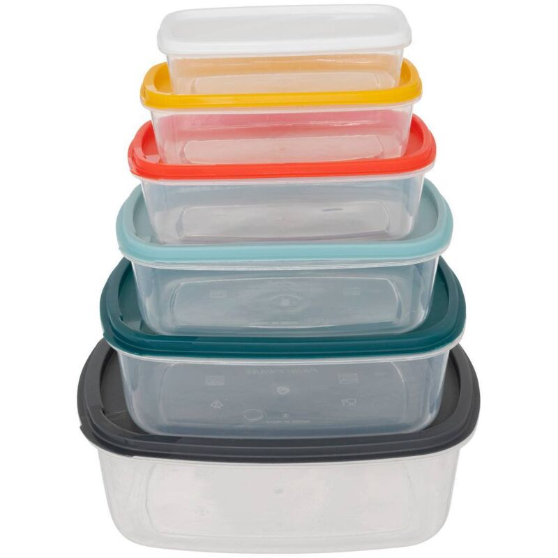 Cuisine Soz Lot De 6 Boîtes De Conservation Avec Couvercle De 2,5 L Mithe Anti Alimentaire Cuisine Soz Lot De 6 Boîtes De Conservation Avec Couvercle De 2,5 L Mithe Anti Alimentaire