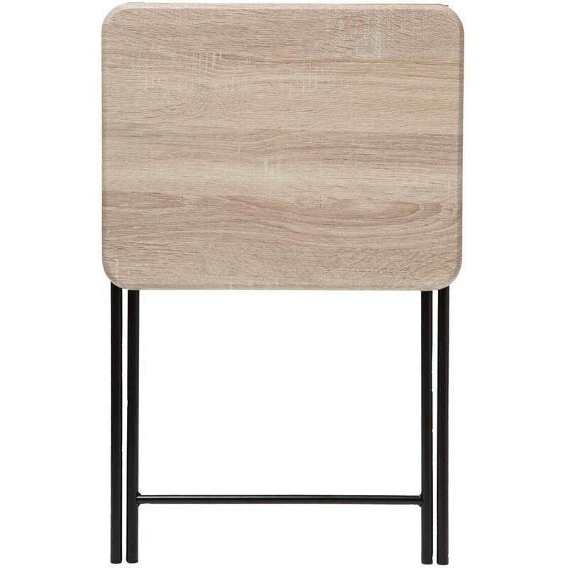 Table de réception carrée NOIRE imitation bois de 78cm pliante