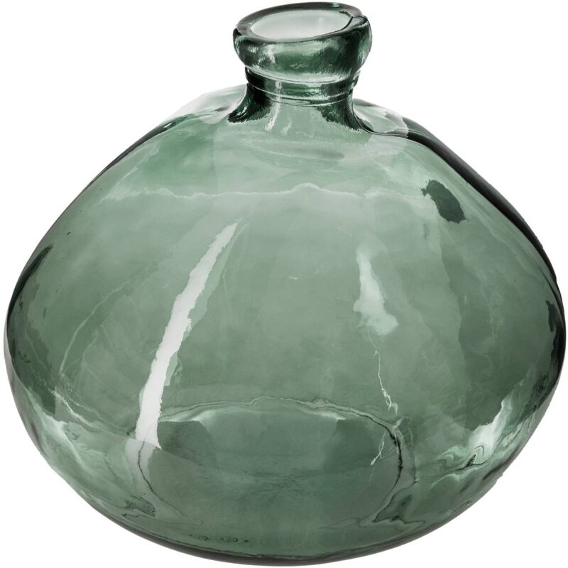 Vase rond verre recyclé vert kaki D45cm - Atmosphera créateur d'intérieur