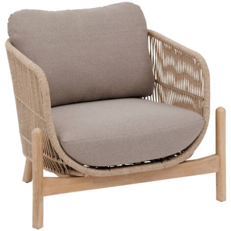 Hesperide – Fauteuil de jardin en bois d'acacia traité déperlant – Coussins déhoussables – Dimensions L. 86,4 x l. 62,5 x H. 80,4 cm (1/6)