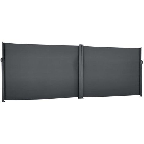Hesperide – Paravent double rétractable 6x1,8m – Aluminium traité époxy – Toiles en polyester 180 g/m² – Résistant aux intempéries (1/8)
