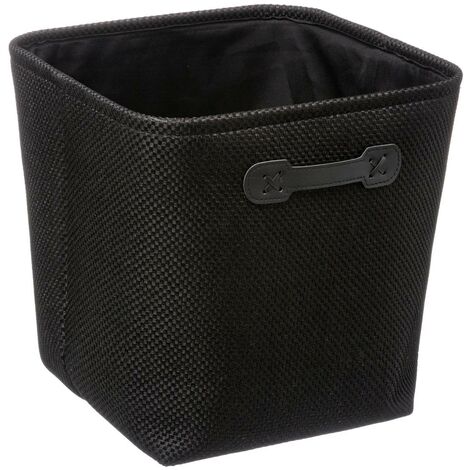 Relaxdays Panier en feutre tressé, panier pliable de rangement feutre,  étagère avec anses, HlP 29x31x31cm;gris foncé