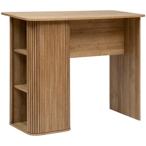 Atmosphera – Meuble bar Colva 120x60 cm – Panneau aggloméré effet chêne – 2 places – Hauteur 102 cm pour convivialité (1/6)