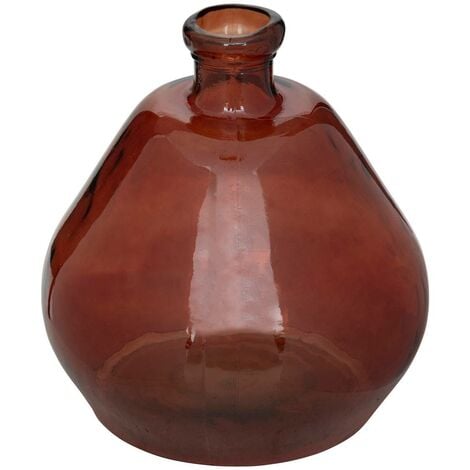 Vase rond Uly en verre recyclé D45cm ambre - Atmosphera créateur d'intérieur