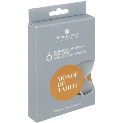 6 Bougies Chauffe-plat Parfumées Atmosphera Monoï De Tahiti - Neuves