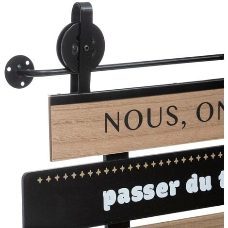 Déco murale Jim en bois & métal 48x72cm - Atmosphera créateur d'intérieur