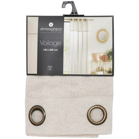 Voilage Fred 140x240cm lin - Atmosphera créateur d'intérieur