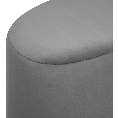 Banc Malone en velours 98x51cm gris foncé - Atmosphera créateur d'intérieur