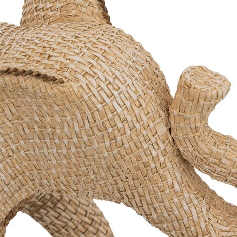 Table Basse Elephant en Rotin et Osier dans le style de Vivai Del Sud, Italie, 1960s
