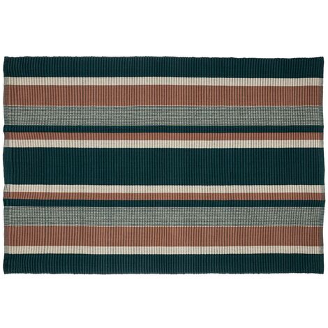 Tapis Collectionneur 120x170 Coton Bleu Canard Atmosphera (1/4)