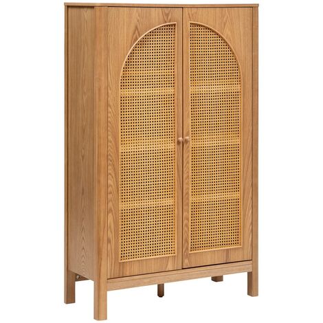 Atmosphera – Armoire 2 portes Tiria en placage frêne 92x40x150cm – Rangement optimisé pour vêtements – Installation facile et rapide (1/5)