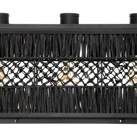 Suspension Aaron en métal L93cm noir - Atmosphera créateur d'intérieur