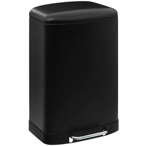 Poubelle à pédale ariane métal 50l noir - 5five