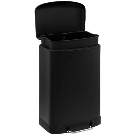 Poubelle à pédale ariane métal 50l noir - 5five