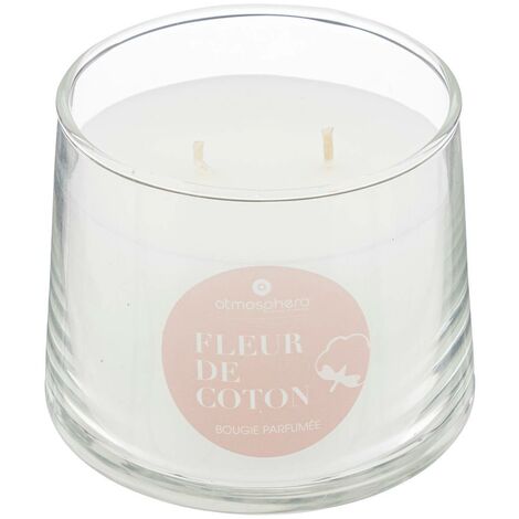 Bougie parfumée Izor en verre 300g fleur de coton - Atmosphera créateur d'intérieur