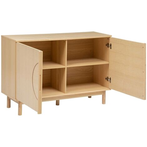 Armoire 2 Portes "Tiria" En Placage Frêne 92x40cm