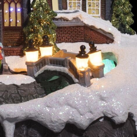Village De Noël Animé Et Musical - Manoir Du Père Noël Avec 33 LED, Par Feeric Lights & Christmas - 3