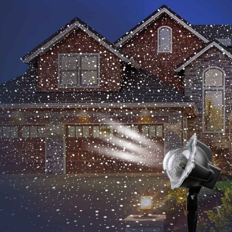 Projecteur De Neige Extérieur 600 Lumens IP65 - Images Animées De Flocons - Pour Décorations De Noël, Mariages, événements - 5