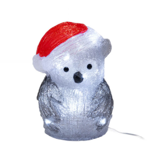 Feeric-lights Hibou lumineux blanc 24 cm LED extérieur (1/4)