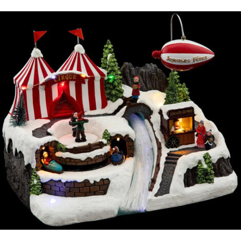 Village de Noël chapiteau et dirigeable lumineux (1/2)