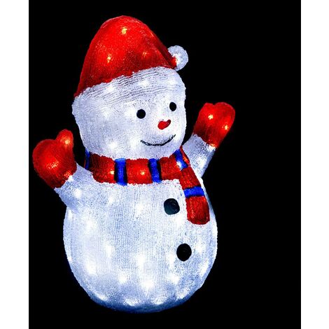 Feeric Lights Bonhomme de neige lumineux blanc 39x25,2x48 cm (1/2)