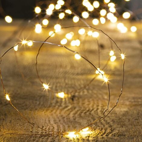 Guirlande lumineuse intérieur 2m blanc chaud 20 LED à piles - Feeric lights & christmas