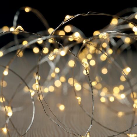 Guirlande lumineuse intérieur 2m blanc chaud 20 LED à piles - Feeric lights & christmas