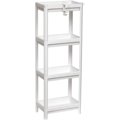Meuble de rangement pp 4 niveaux - blanc - Tendance (1/2)