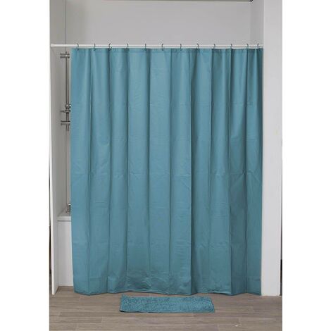Rideau de douche laser eva 180x200cm - bleu canard - Tendance (1/3)