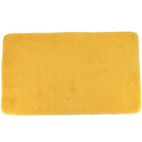 Tapis microfibre doux dessous latex 45x75 cm - jaune - Tendance (1/2)