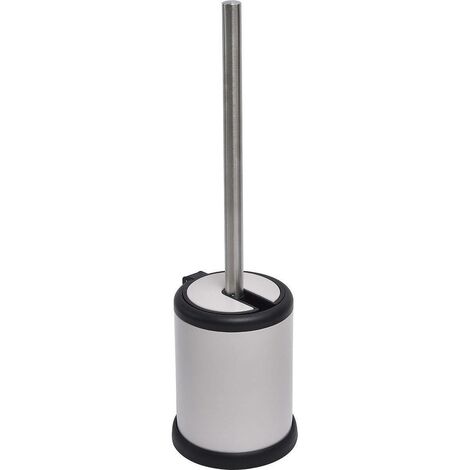 Brosse wc metal couvercle rabattable - taupe mat - Tendance (1/2)