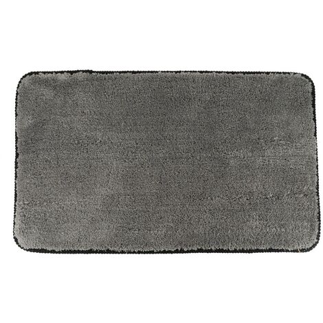 Tapis microfibre doux dessous latex 45x75 cm - gris - Tendance (1/2)
