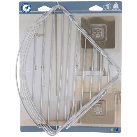 Étagère D'angle Acrylique Avec Ventouses - Chrome, Pour Salle De Bain, Douche, Cuisine