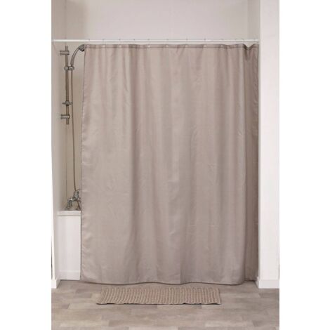 Rideau de douche 180 x 200 cm déco Mimétisme façon Lin - TENDANCE (1/2)