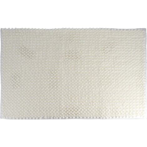 Tapis microfibre boules 50x80 cm - blanc - Tendance (1/2)