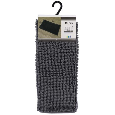 Tapis de salle de bain Gris foncé en Microfibre Boules 45 x 75 cm - TENDANCE (1/3)