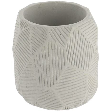 Gobelet ciment avec rainures - gris - Tendance