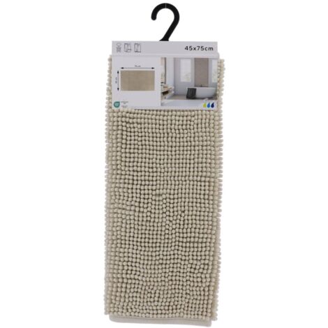 Tapis microfibre boules uni 45x75cm - beige - Tendance (1/3)