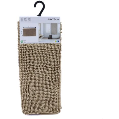 Tapis microfibre boules uni 45x75cm - taupe - Tendance