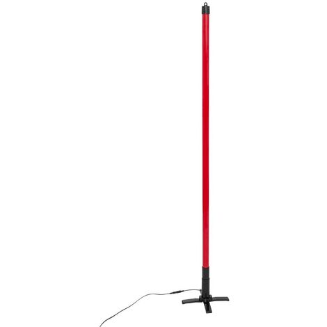 Atmosphera – Tube LED lumineux 139cm – Couleur rouge – Matière ABS – Décoration lumineuse écoénergétique – Pour espaces intérieurs