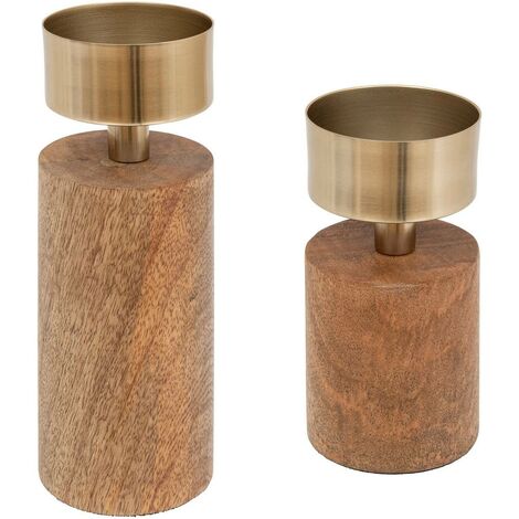 2 bougeoirs en cuivre doublé argent Henry Kindberg - Antiquités