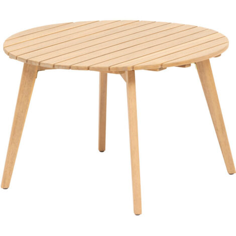 Table d''appoint de jardin ronde Olvinia acacia 67x40cm - Hespéride (1/3)