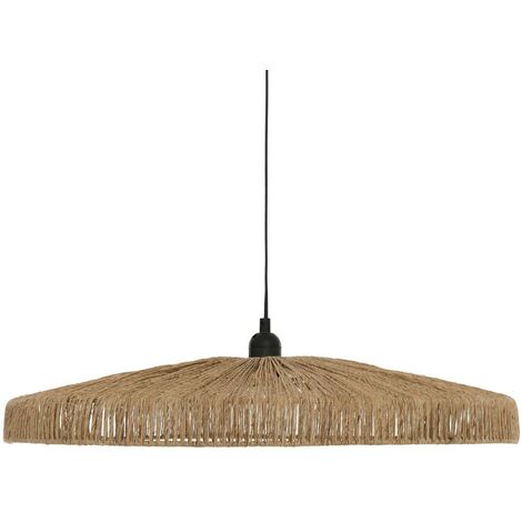 Atmosphera – Suspension en jute et métal 58 cm – Design ethnique chic – Hauteur ajustable – Douille E27 – Pour salon et salle à manger